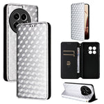 OnePlus 13 Plånboksfodral Rhombus Präglat Lädermobilfodral