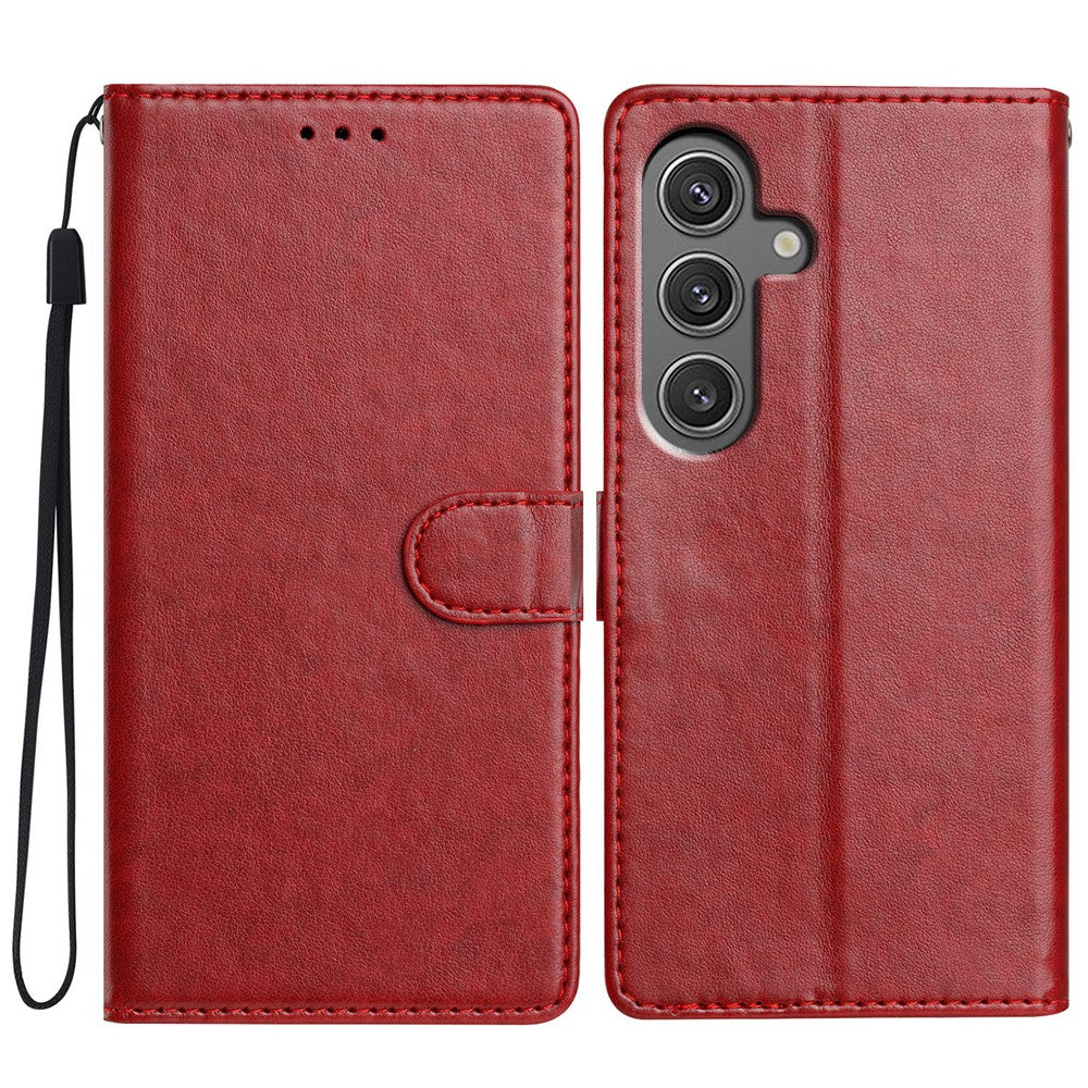 For Samsung Galaxy A36 5G Leather Case Wallet Stand Phone Cover with Handy Strap