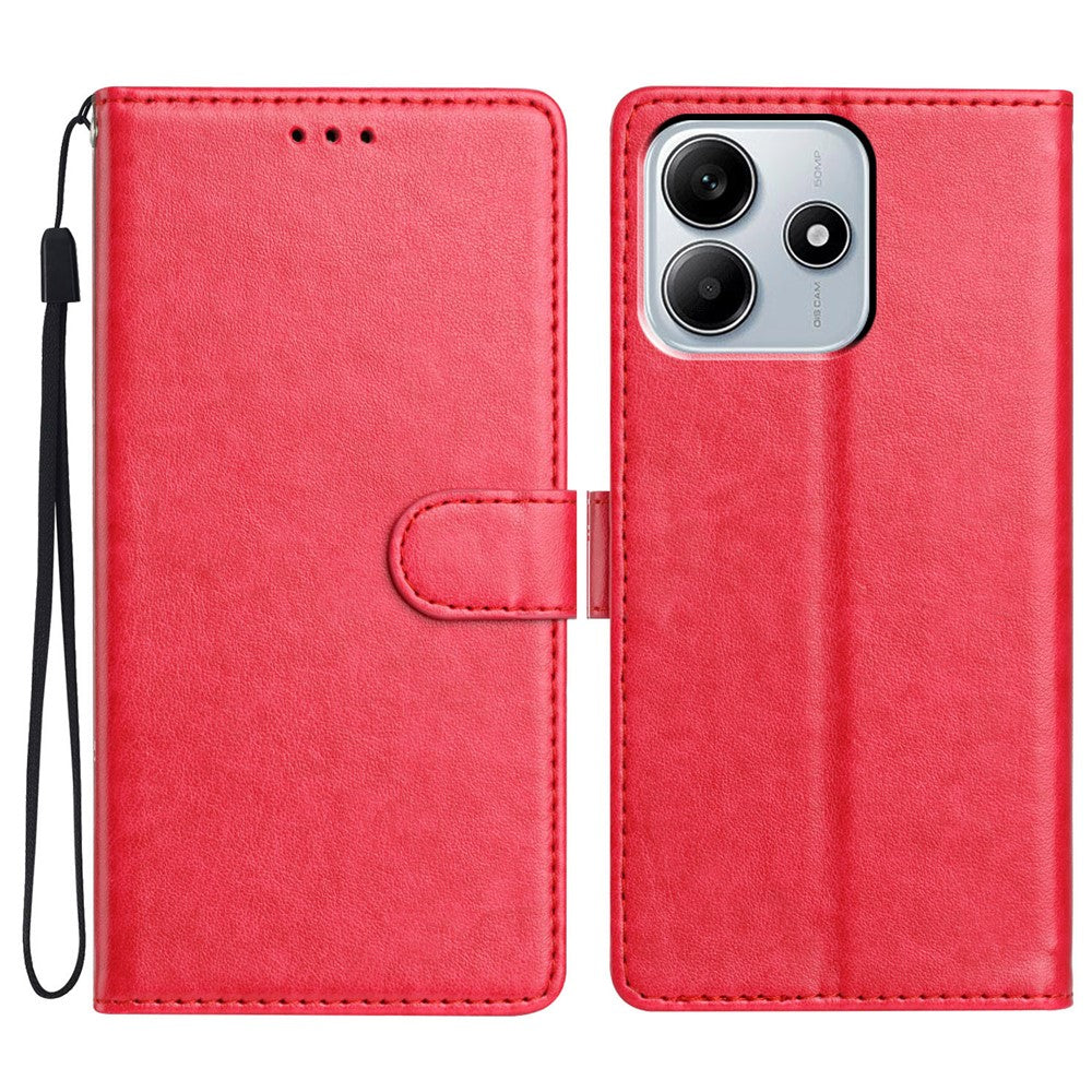 Xiaomi Redmi Note 14 5G Läderfodral Plånboksfodral med Stativ mobilfodral med Praktisk Rem