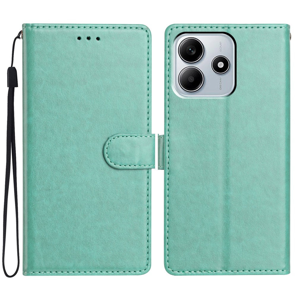 Xiaomi Redmi Note 14 5G Läderfodral Plånboksfodral med Stativ mobilfodral med Praktisk Rem