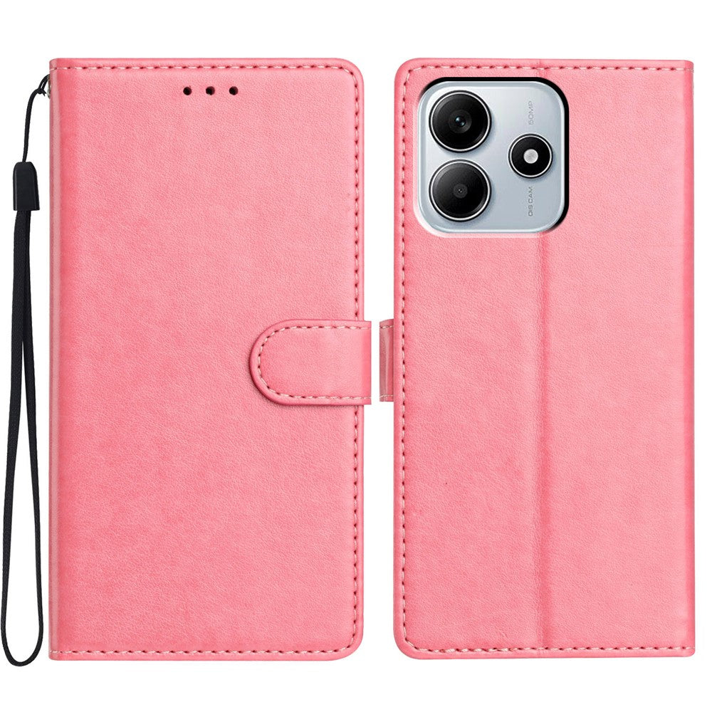 Xiaomi Redmi Note 14 5G Läderfodral Plånboksfodral med Stativ mobilfodral med Praktisk Rem