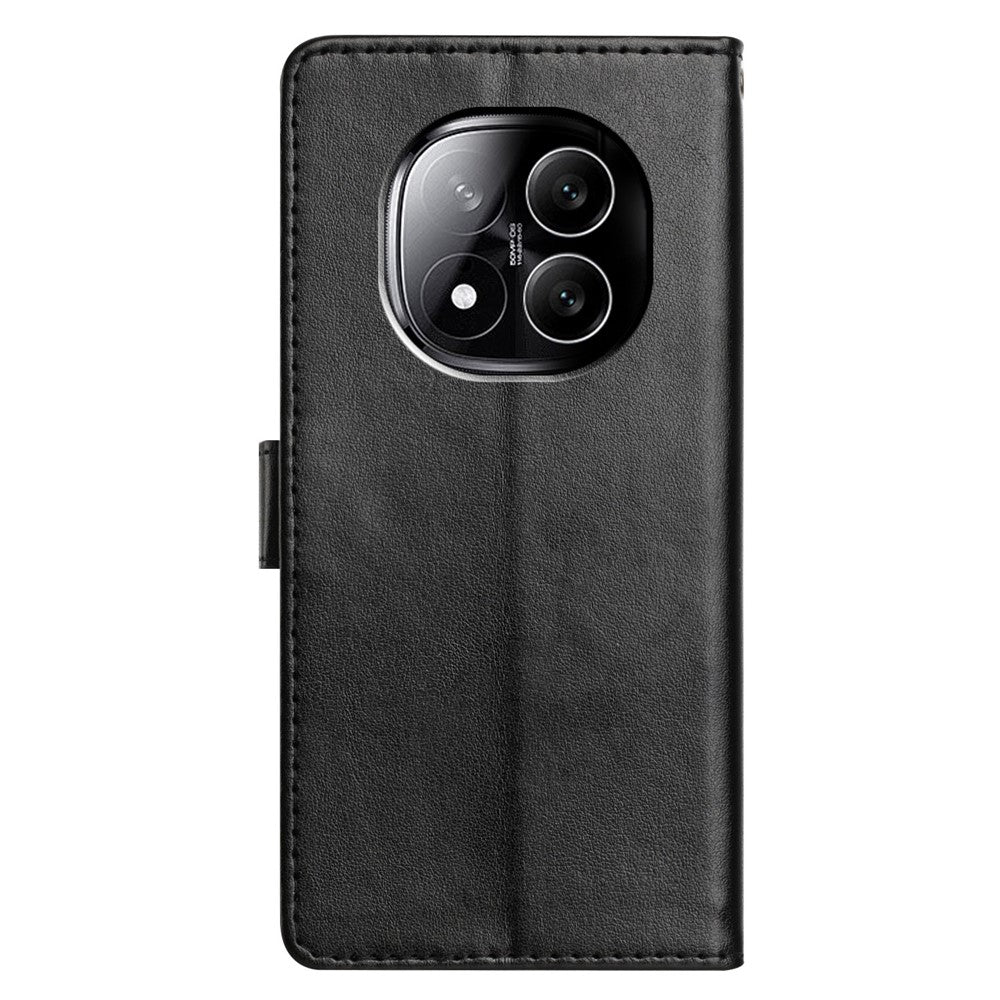 For Xiaomi Redmi Note 14 Pro 5G / Poco X7 5G Leather Case Wallet Stand Phone Cover with Handy Strap