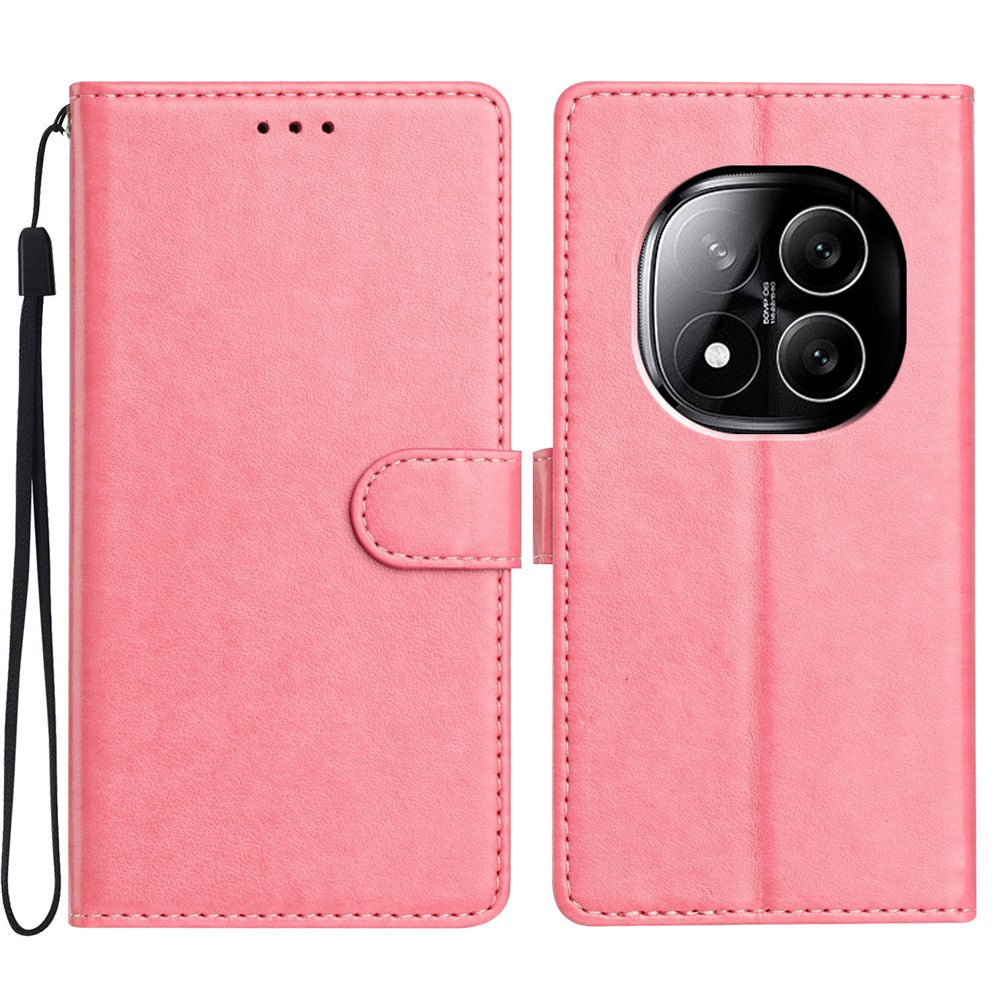 For Xiaomi Redmi Note 14 Pro 5G / Poco X7 5G Leather Case Wallet Stand Phone Cover with Handy Strap