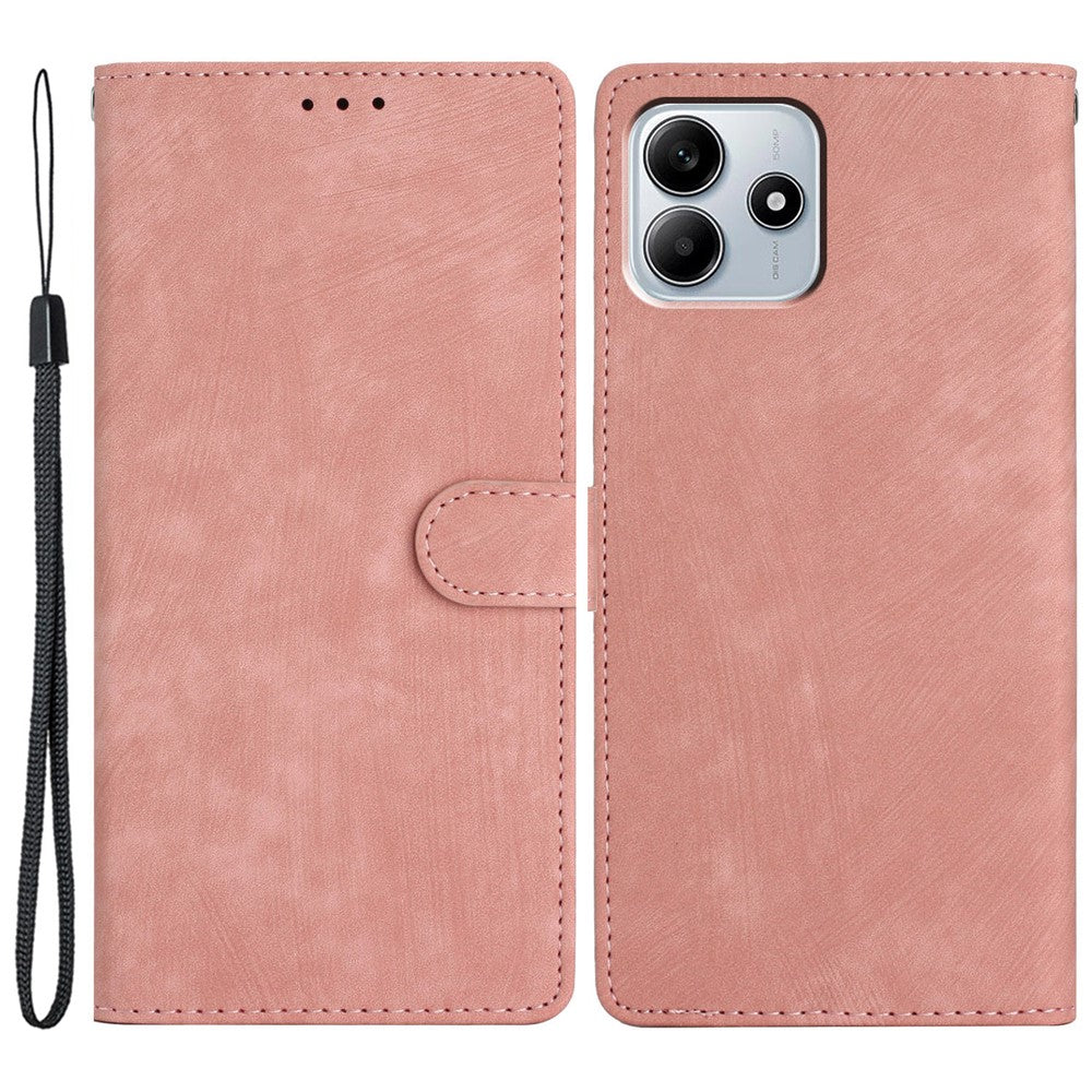 Xiaomi Redmi Note 14 5G-skal med korthållare, hudvänligt PU-läderfodral med stativ