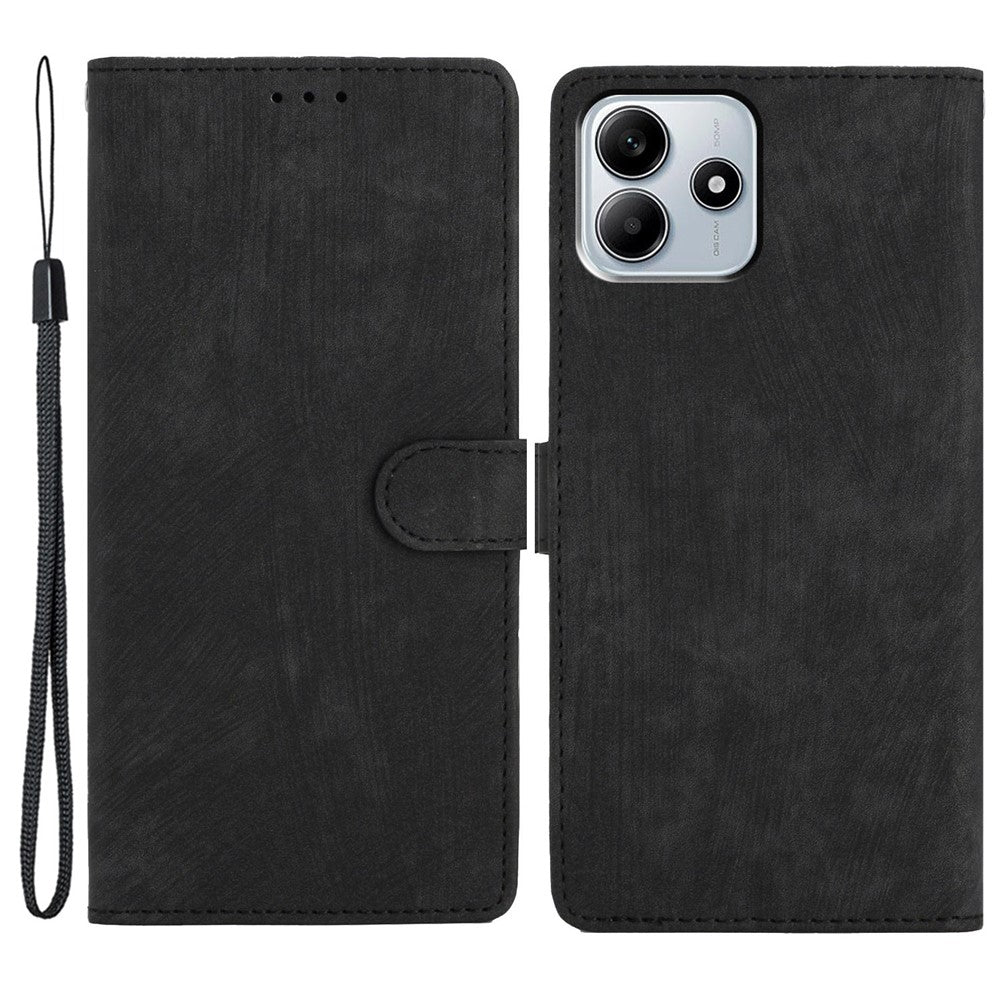 For Xiaomi Redmi Note 14 5G Case with Card Clots Skin-Touch PU Leather Phone Cover Stand