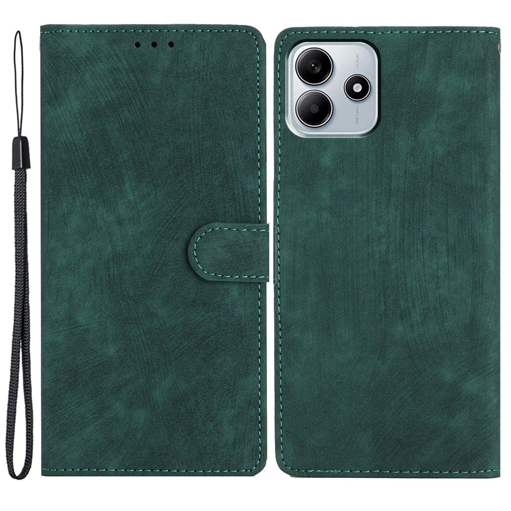 For Xiaomi Redmi Note 14 5G Case with Card Clots Skin-Touch PU Leather Phone Cover Stand