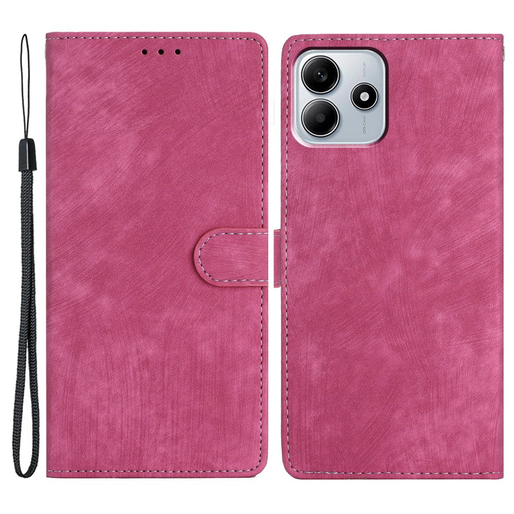 For Xiaomi Redmi Note 14 5G Case with Card Clots Skin-Touch PU Leather Phone Cover Stand