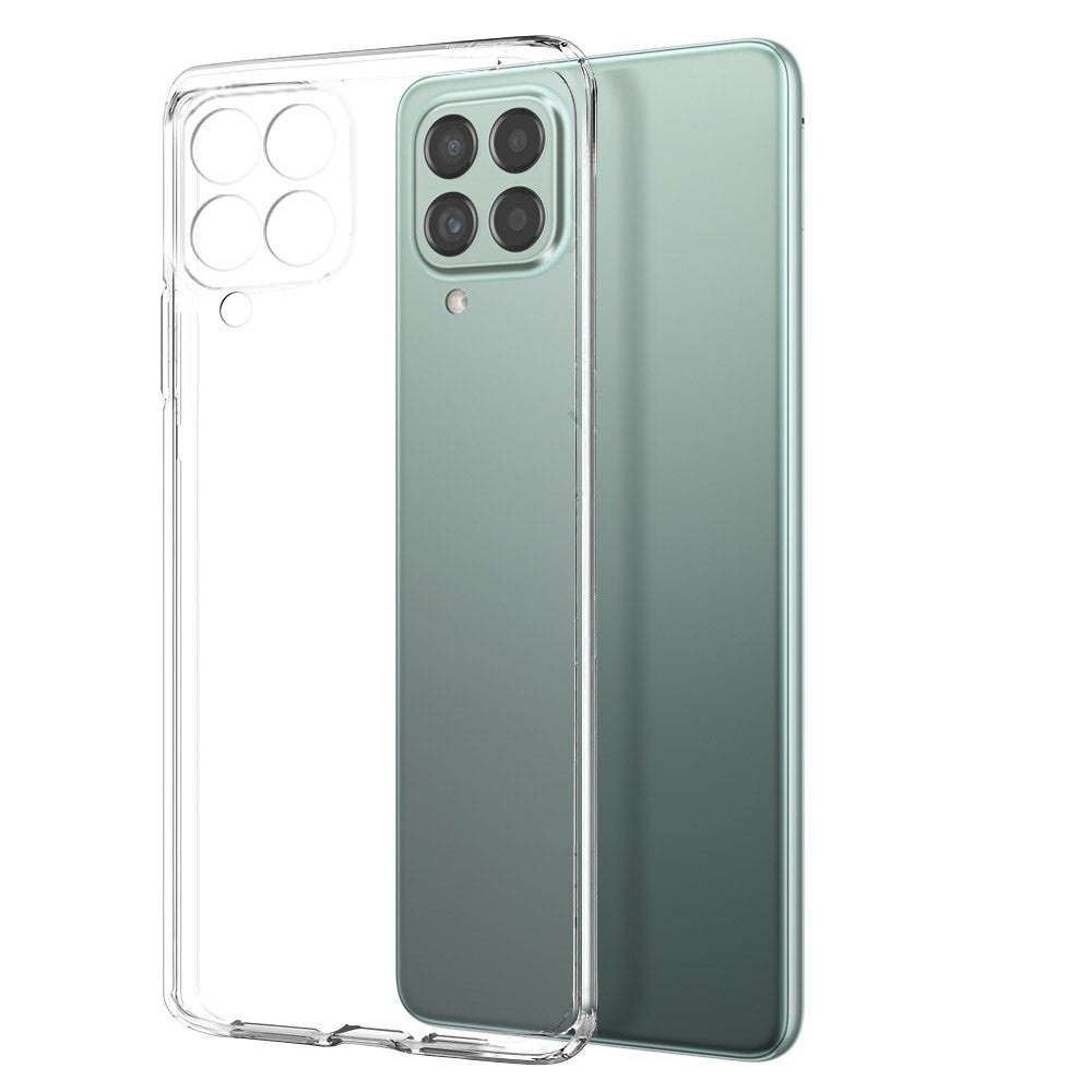 NORTHJO 2-i-1 TPU Cover + Hærdet Glas Skærmbeskytter til Samsung Galaxy M53 5G, Fuld Beskyttelse Anti-Tab Gennemsigtigt Telefoncover
