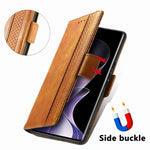 CASENEO För Xiaomi Redmi Note 14 Pro 5G / Poco X7 5G mobilskal PU-läderfodral med stativ och RFID-blockerande plånbok