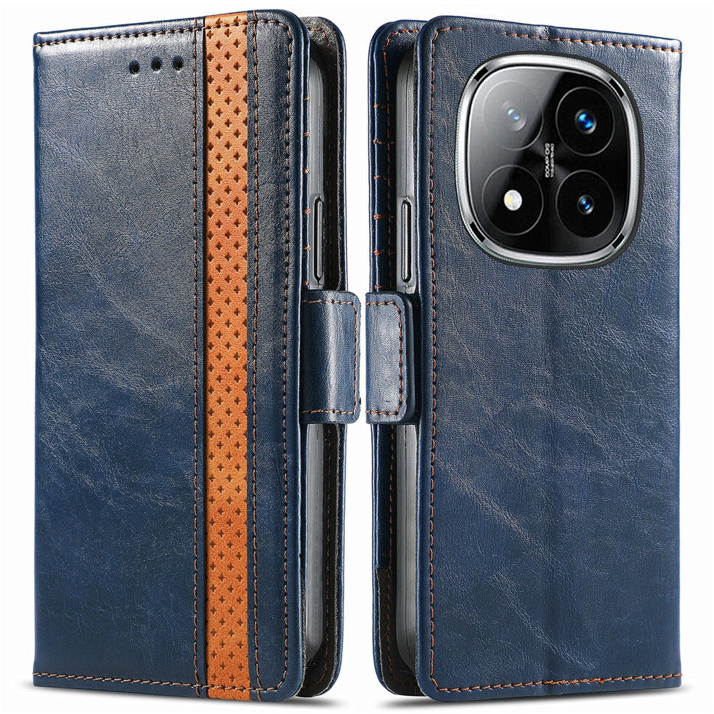 CASENEO För Xiaomi Redmi Note 14 Pro 5G / Poco X7 5G mobilskal PU-läderfodral med stativ och RFID-blockerande plånbok
