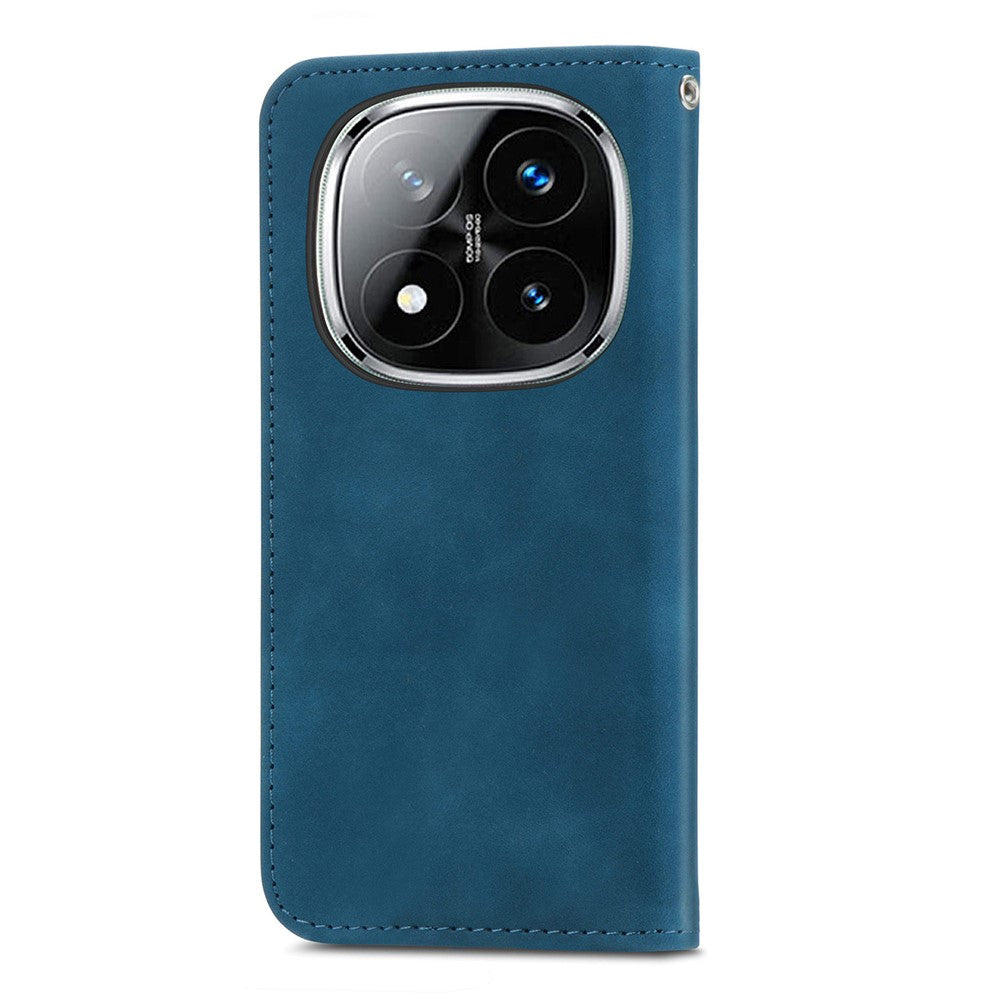 For Xiaomi Redmi Note 14 Pro+ 5G Case Skin Touch Feeling Leather Card Holder Phone Cover Magnetic Absorption