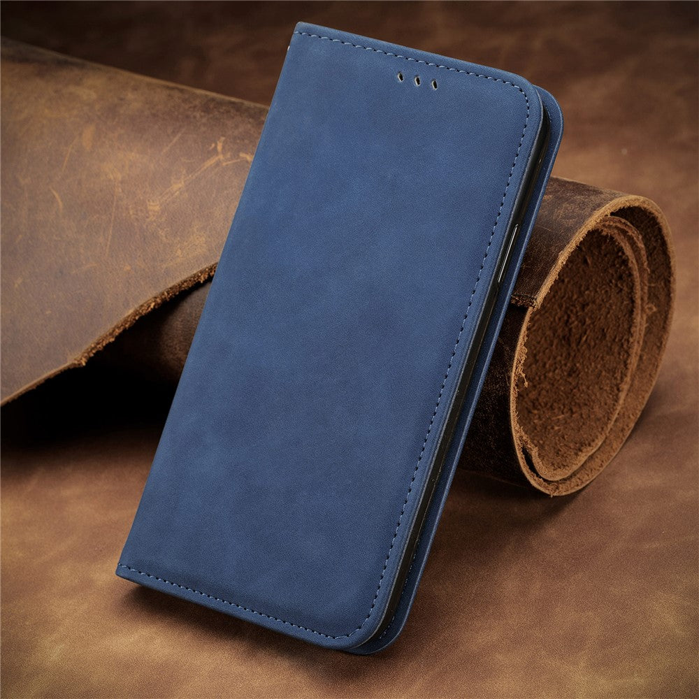For Xiaomi Redmi Note 14 Pro+ 5G Case Skin Touch Feeling Leather Card Holder Phone Cover Magnetic Absorption