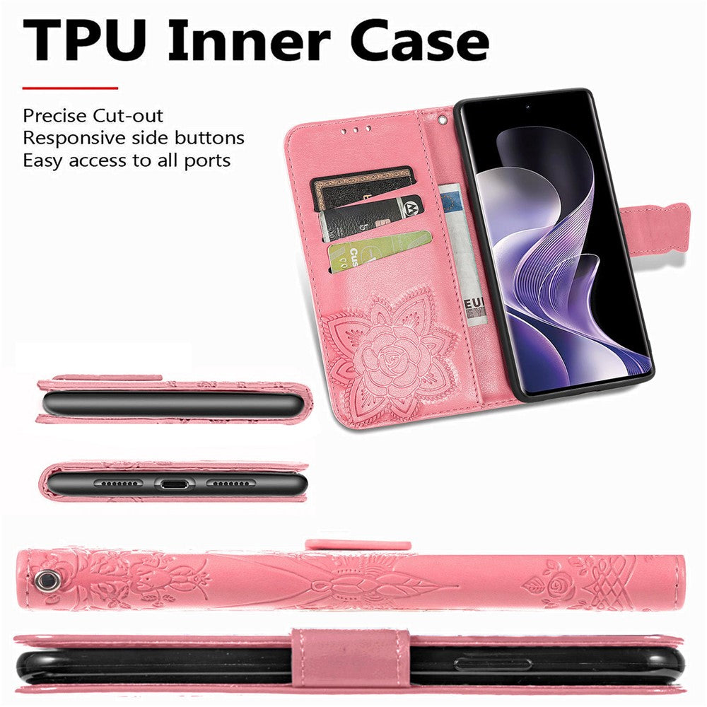 For Xiaomi Redmi Note 14 Pro+ 5G Case PU Leather Wallet Phone Cover Butterfly Pattern