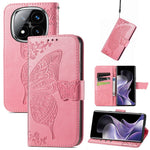 For Xiaomi Redmi Note 14 Pro+ 5G Case PU Leather Wallet Phone Cover Butterfly Pattern