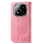 For Xiaomi Redmi Note 14 Pro+ 5G Case PU Leather Wallet Phone Cover Butterfly Pattern