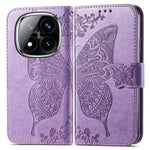 For Xiaomi Redmi Note 14 Pro+ 5G Case PU Leather Wallet Phone Cover Butterfly Pattern