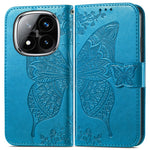 For Xiaomi Redmi Note 14 Pro+ 5G Case PU Leather Wallet Phone Cover Butterfly Pattern