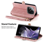 For Xiaomi Redmi Note 14 Pro+ 5G Case Zipper Wallet Geometry Lines Leather Phone Cover