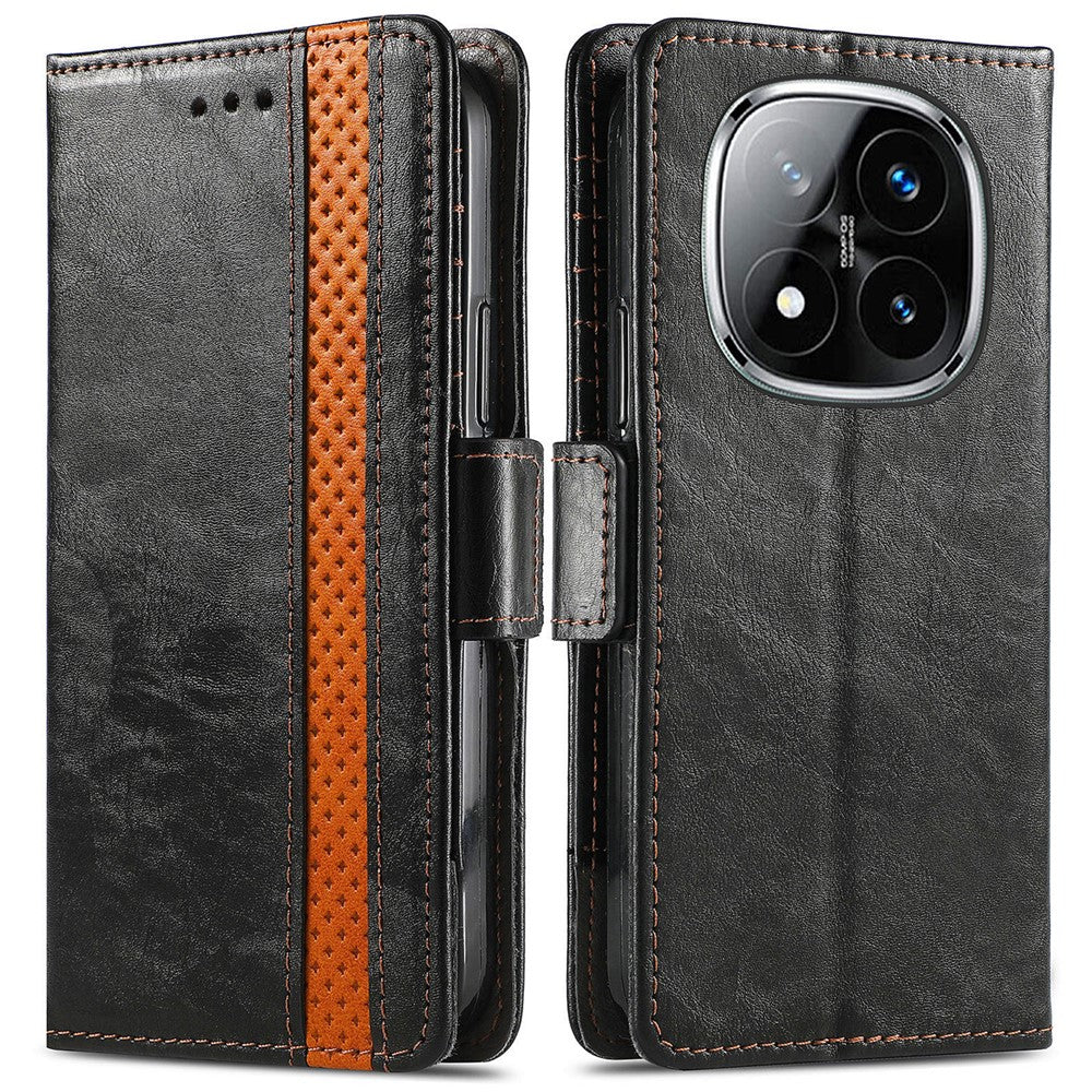 CASENEO For Xiaomi Redmi Note 14 Pro+ 5G Phone Cases PU Leather Cover Stand with RFID Blocking Wallet