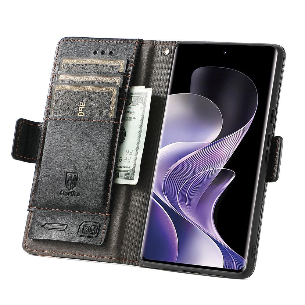 CASENEO For Xiaomi Redmi Note 14 Pro+ 5G Phone Cases PU Leather Cover Stand with RFID Blocking Wallet