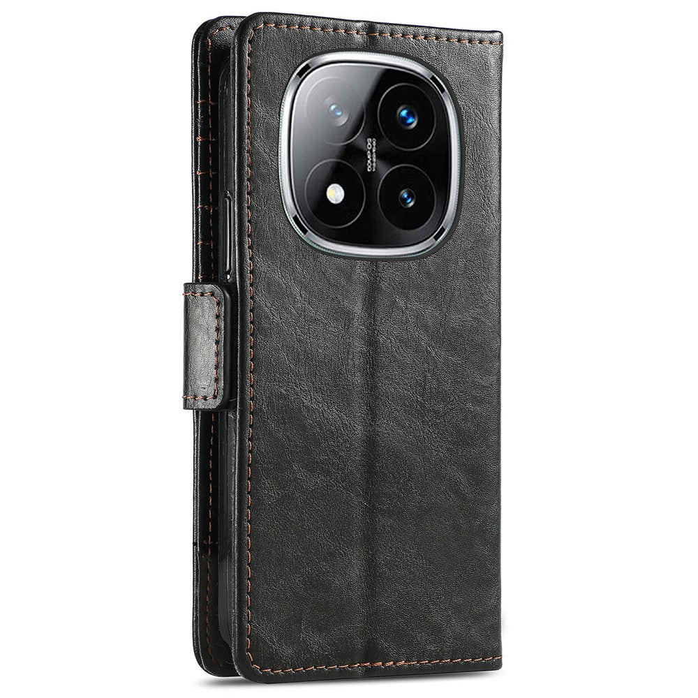CASENEO For Xiaomi Redmi Note 14 Pro+ 5G Phone Cases PU Leather Cover Stand with RFID Blocking Wallet
