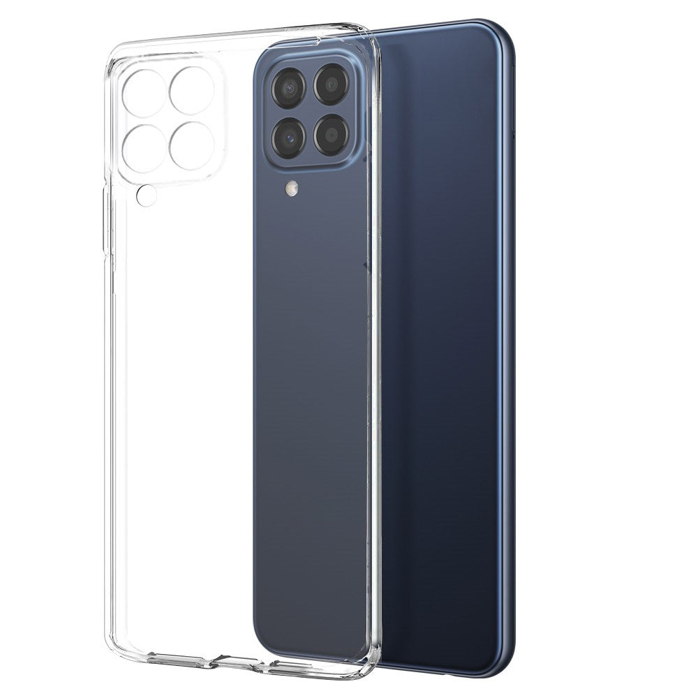 NORTHJO TPU Shockproof Case for Samsung Galaxy M33 5G (Global Version) 2 in 1 Transparent Anti-Drop Phone Case with Tempered Glass Screen Protector