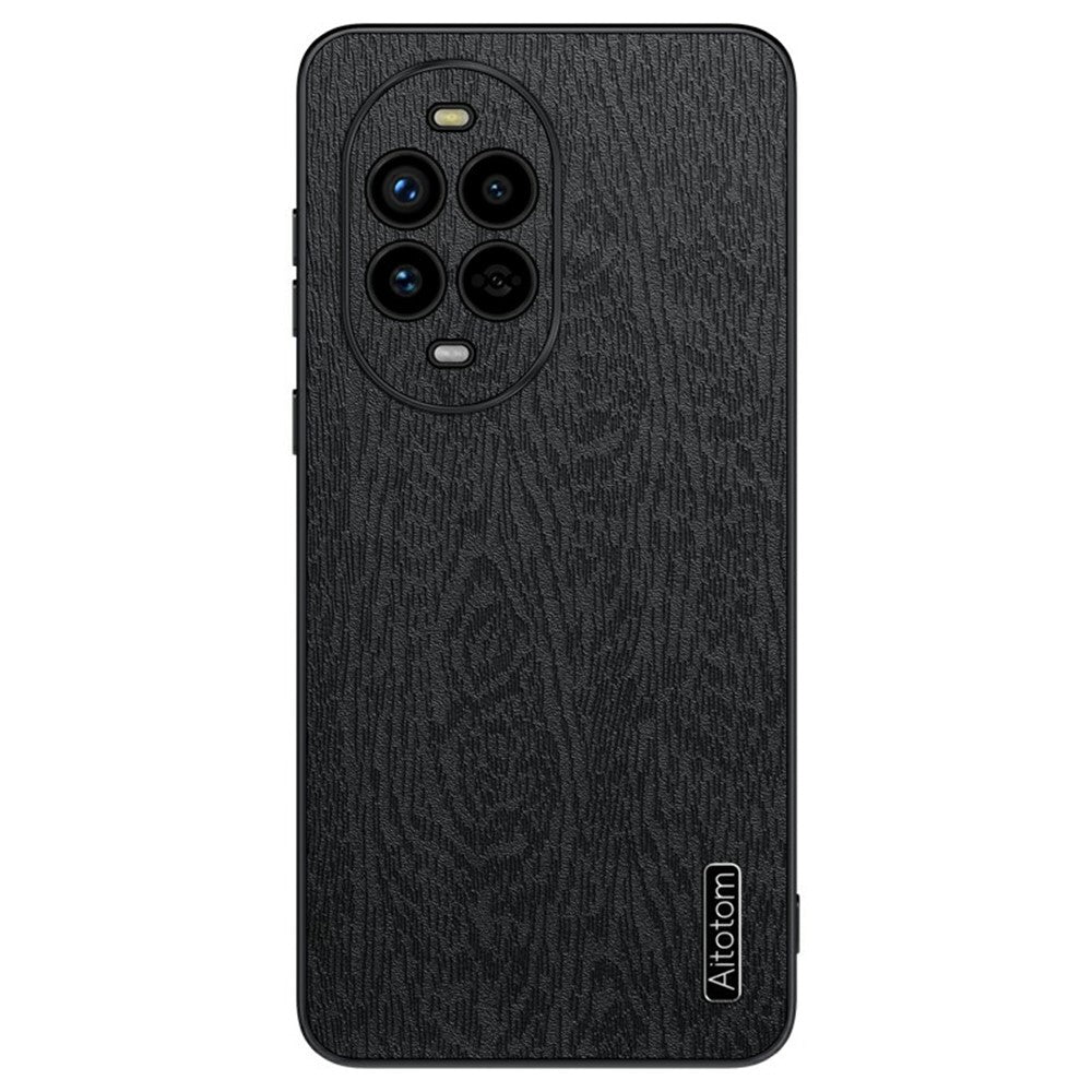 Huawei Nova 13 Pro 5G-skal i trästruktur, PU-läderbelagt PC+TPU-mobilskal