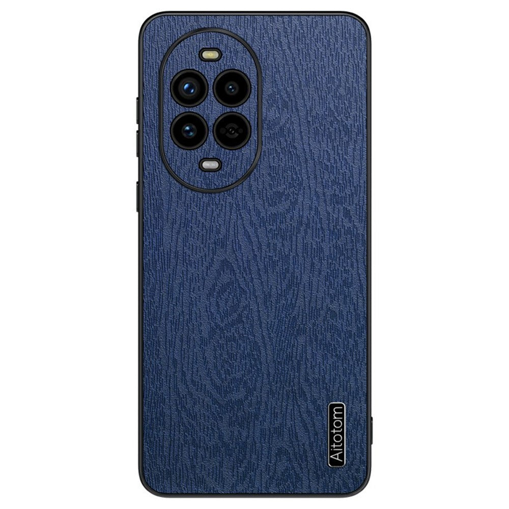 For Huawei nova 13 Pro 5G Case Wood Texture PU Leather Coated PC+TPU Phone Cover