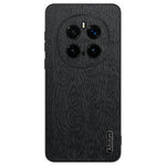 For Honor Magic7 Pro 5G Case Wood Texture PU Leather Coated PC+TPU Phone Cover