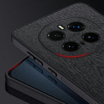 For Honor Magic7 Pro 5G Case Wood Texture PU Leather Coated PC+TPU Phone Cover