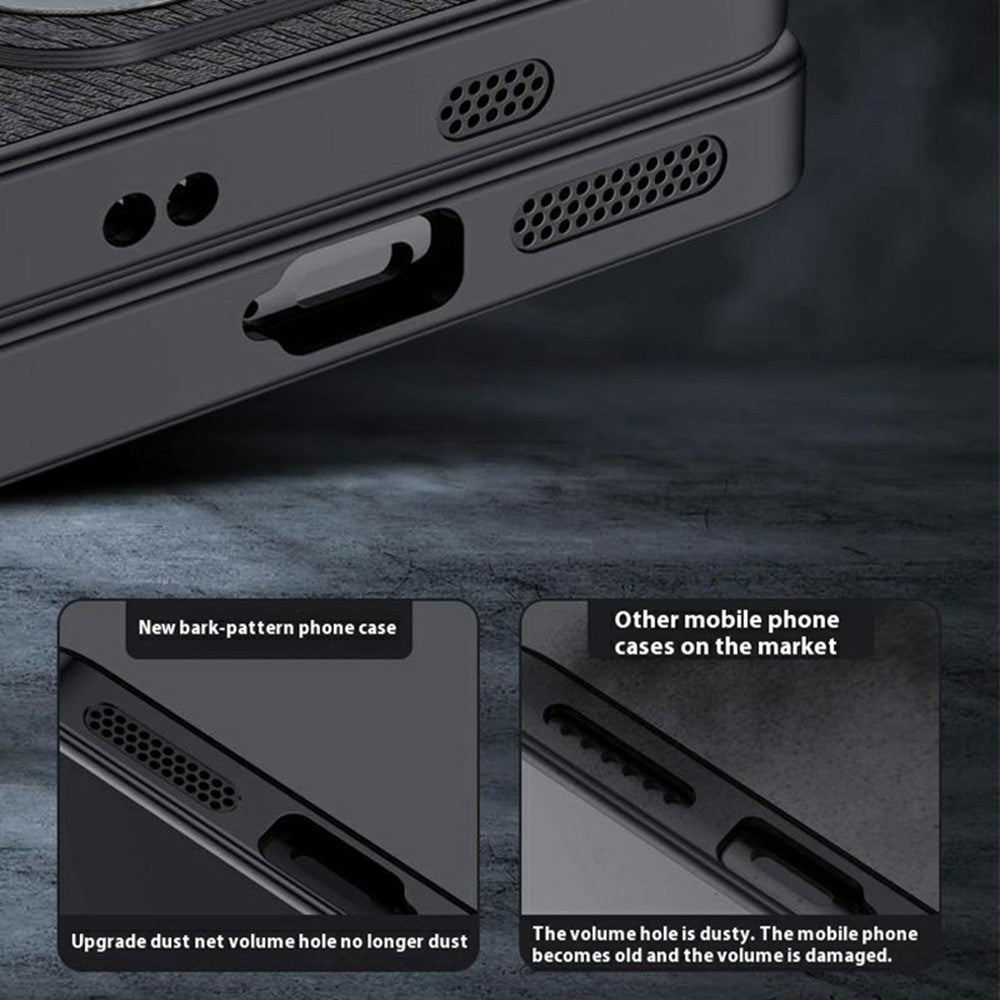 For Xiaomi 15 Pro Case Wood Texture PU Leather Coated PC+TPU Phone Cover