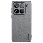 For Xiaomi 15 Pro Case Wood Texture PU Leather Coated PC+TPU Phone Cover