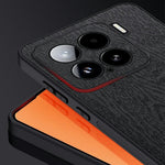 For Xiaomi 15 Case Wood Texture PU Leather Coated PC+TPU Phone Cover