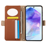 Samsung Galaxy A15 5G / 4G Plånboksfodral Stötsäkert TPU+PU-läder Flipfodral med Spegel, Rem