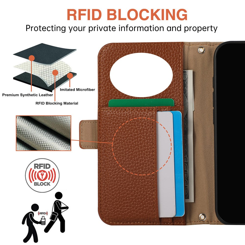 Samsung Galaxy A15 5G / 4G Plånboksfodral Stötsäkert TPU+PU-läder Flipfodral med Spegel, Rem