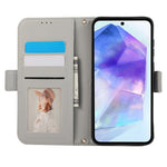 Læderetui til Samsung Galaxy A15 5G / 4G med kortholder, remme og stødsikkert pungdesign