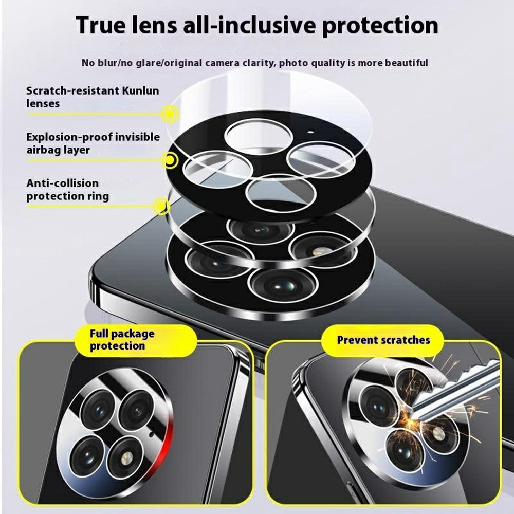 For OnePlus 13 Case Electroplating PC Phone Back Cover with Camera Lens Protector