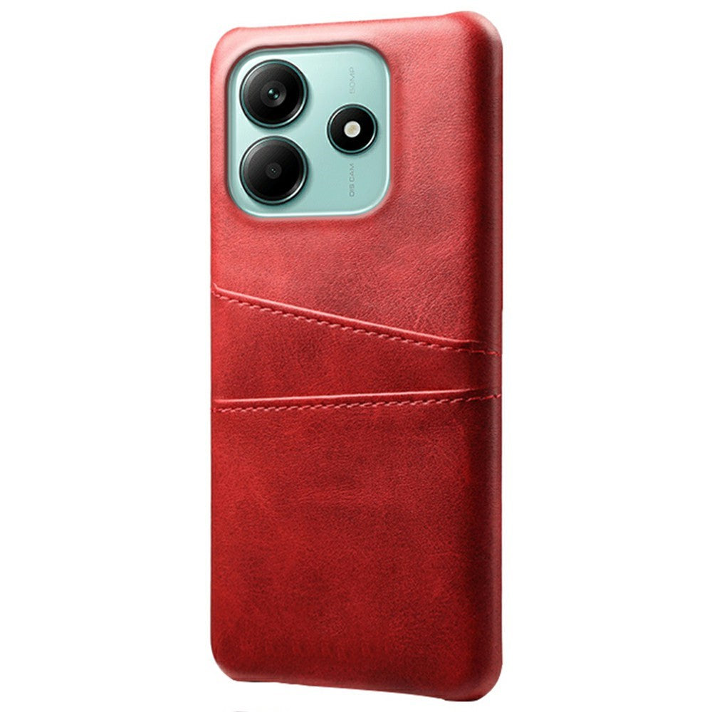 For Xiaomi Redmi Note 14 5G Case Dual Card Slots PU Leather + Hard PC Phone Cover