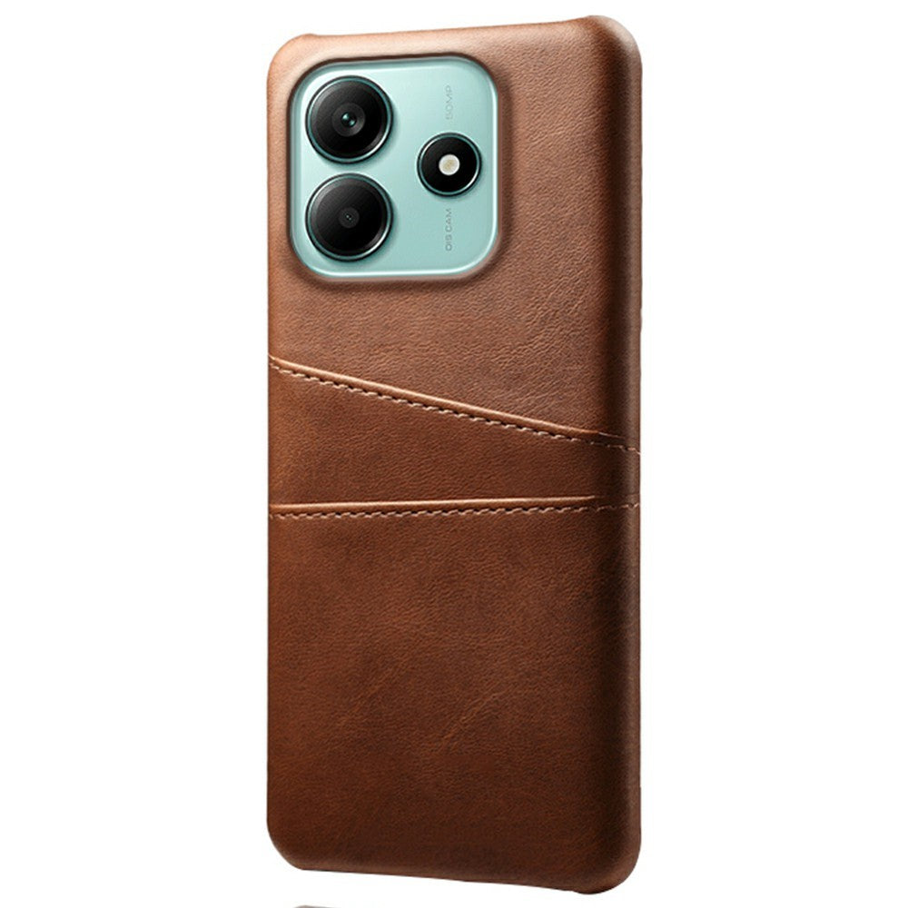 For Xiaomi Redmi Note 14 5G Case Dual Card Slots PU Leather + Hard PC Phone Cover