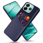 For Xiaomi Redmi Note 14 5G Case PU Leather Cloth Texture Hard PC Phone Cover with Card Holder