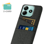 For Xiaomi Redmi Note 14 5G Case Cloth + Hard PC Phone Cover with Dual Card Slots