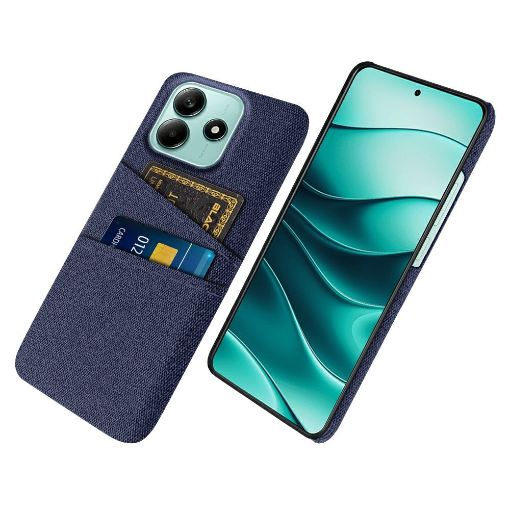 For Xiaomi Redmi Note 14 5G Case Cloth + Hard PC Phone Cover with Dual Card Slots