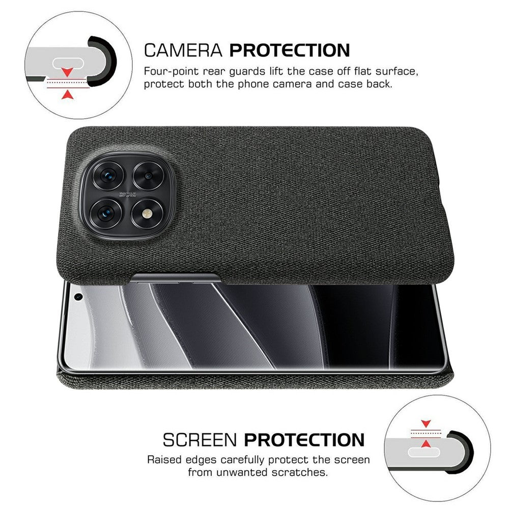 For Xiaomi Redmi Note 14 Pro 5G / Poco X7 5G Phone Case Cloth Texture Anti-Scratch Protective PC Back Cover