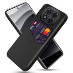 For Xiaomi Redmi Note 14 Pro 5G / Poco X7 5G Case PU Leather Cloth Texture Hard PC Phone Cover with Card Holder