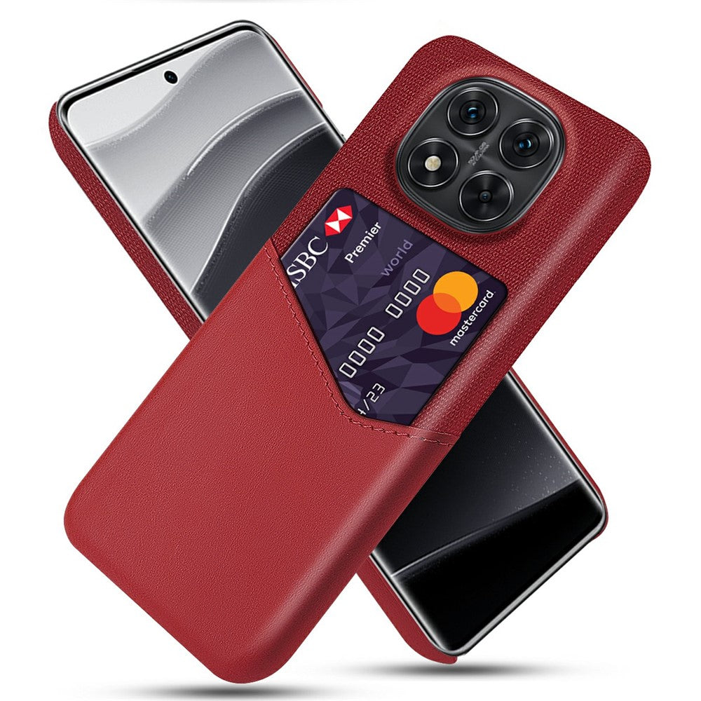 For Xiaomi Redmi Note 14 Pro 5G / Poco X7 5G Case PU Leather Cloth Texture Hard PC Phone Cover with Card Holder