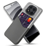 For Xiaomi Redmi Note 14 Pro 5G / Poco X7 5G Case PU Leather Cloth Texture Hard PC Phone Cover with Card Holder