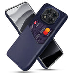 For Xiaomi Redmi Note 14 Pro 5G / Poco X7 5G Case PU Leather Cloth Texture Hard PC Phone Cover with Card Holder