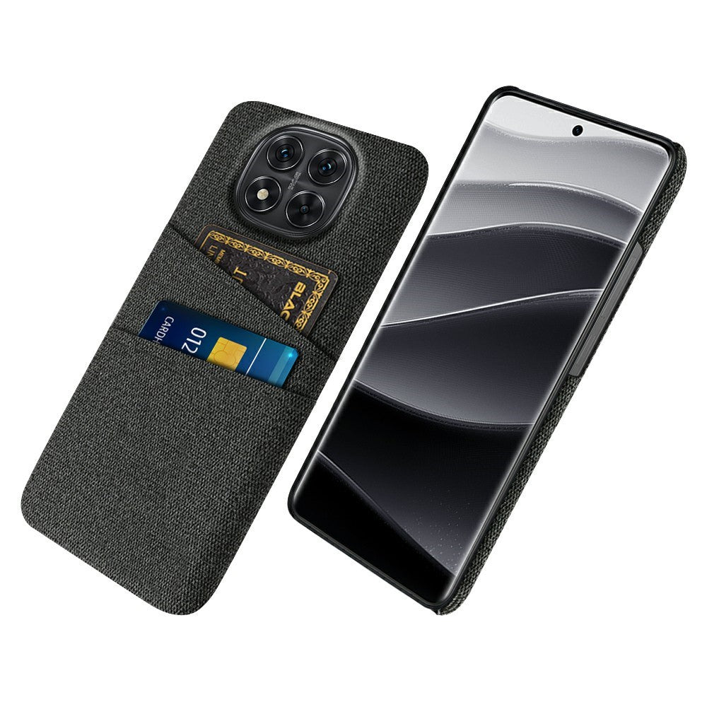 For Xiaomi Redmi Note 14 Pro 5G / Poco X7 5G Case Cloth + Hard PC Phone Cover with Dual Card Slots