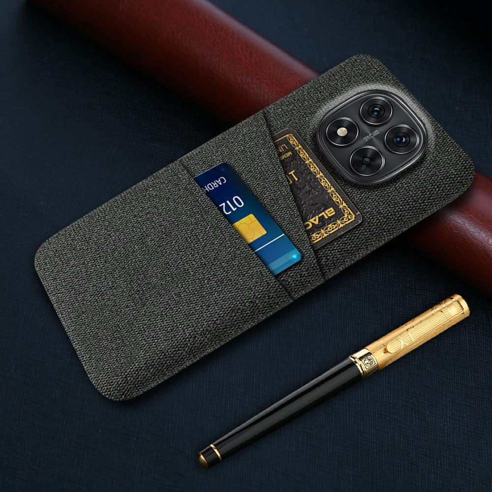 For Xiaomi Redmi Note 14 Pro 5G / Poco X7 5G Case Cloth + Hard PC Phone Cover with Dual Card Slots