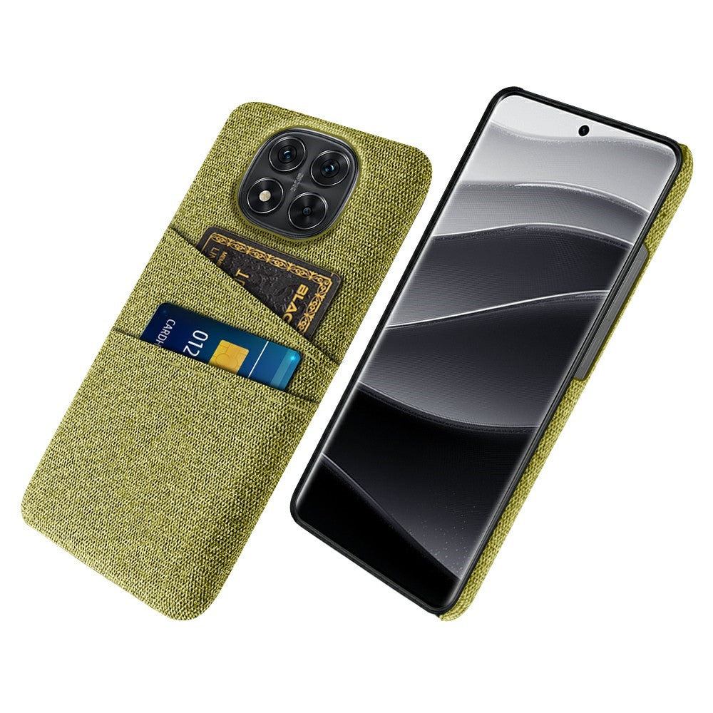 For Xiaomi Redmi Note 14 Pro 5G / Poco X7 5G Case Cloth + Hard PC Phone Cover with Dual Card Slots